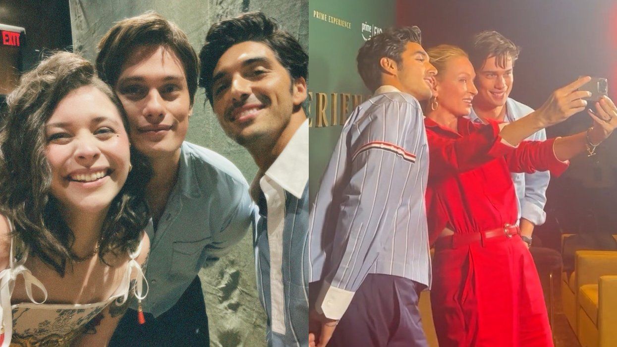 Casey McQuiston, Nicholas Galitzine, and Taylor Zakhar-Perez; Taylor Zakhar-Perez, Uma Thurman, and Nicholas Galitzine via Instagram