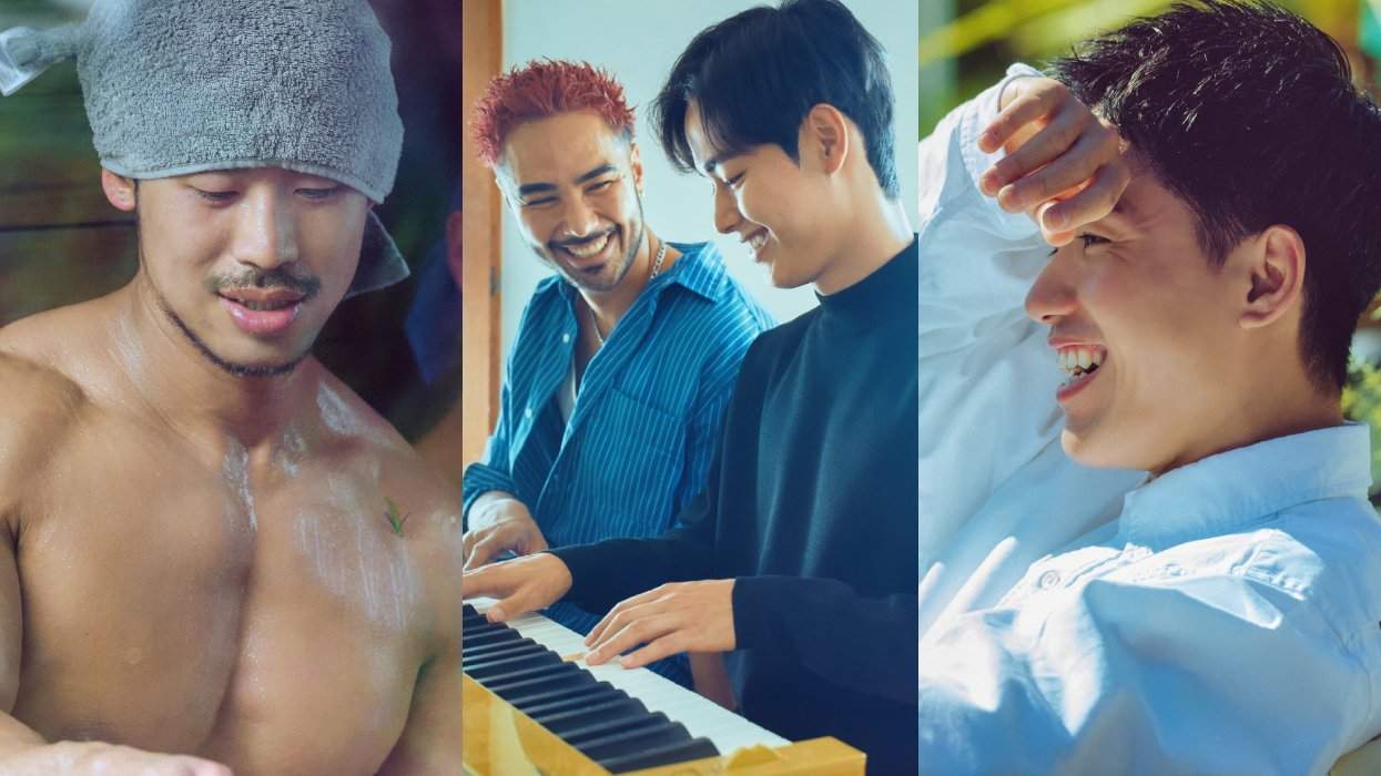 Cast members on Netflix's queer dating show The Boyfriend in Japan