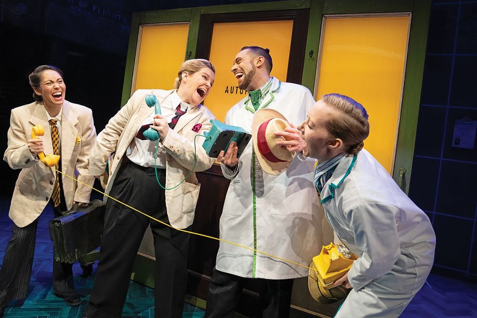 Cast members onstage in Operation Mincemeat