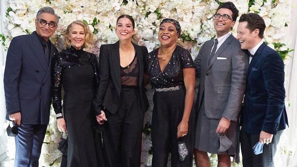 Cast of Schitt's Creek at the Emmys
