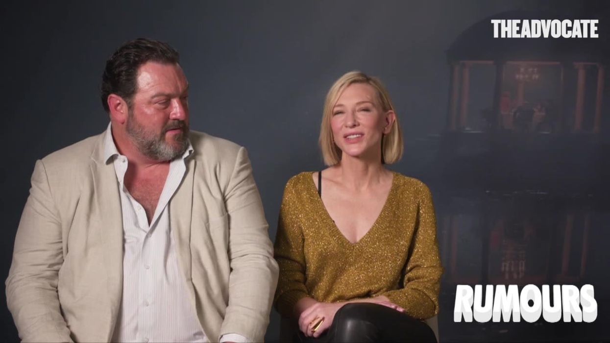 <p>Cate Blanchett on man-buns, giant female brains, and skewering sexists in <em>Rumours</em></p>