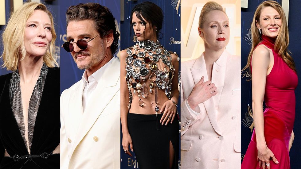 Cate Blanchett. Pedro Pascal, Jenna Ortega, Gwendoline Christie, and Hunter Schafer on the Emmys red carpet
