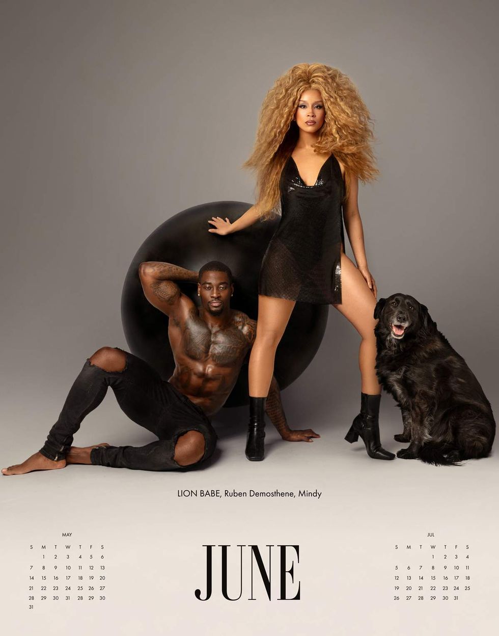 Celebrity photographer Mike Ruiz Rescue Me 2026 calendar benefitting Louies Legacy Animal Rescue featuring Ruben Demosthene LION BABE Mindy