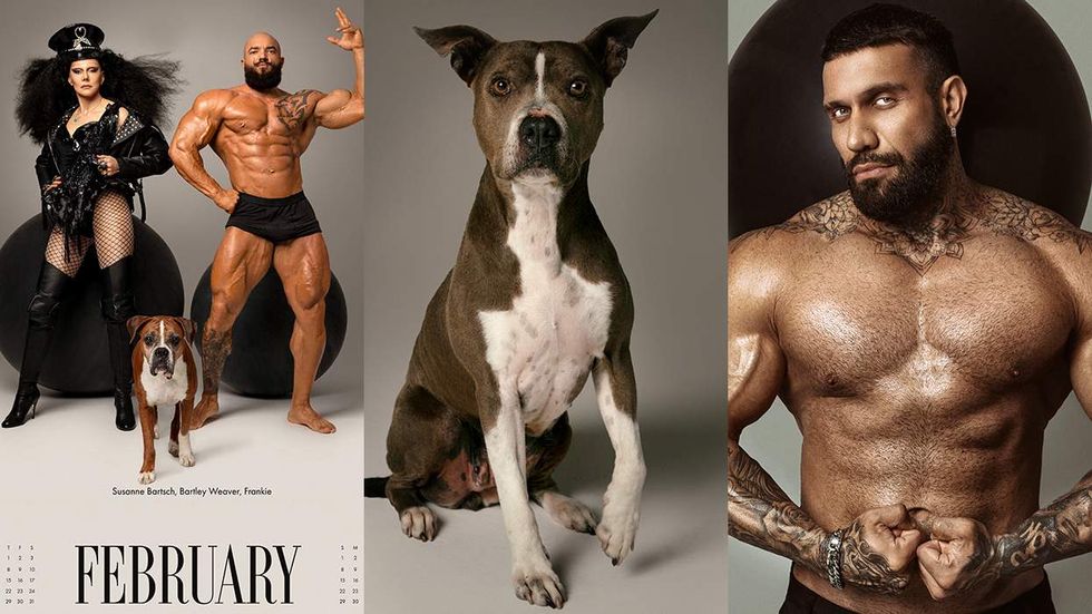 Celebrity photographer Mike Ruiz Rescue Me 2026 calendar benefitting Louies Legacy Animal Rescue featuring