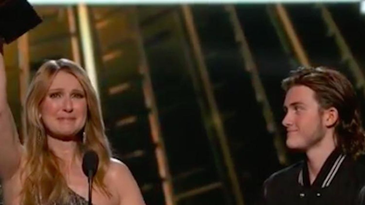 Celine Dion accepts the Icon Award at the 2016 Billboard Music Awards.