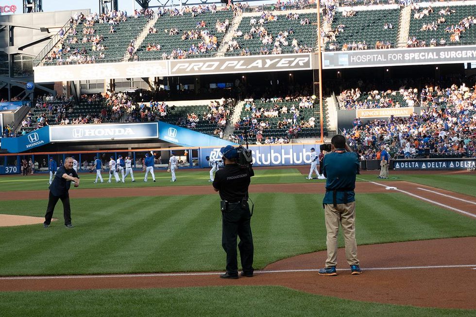 Ceremonial Pitch by NYC Councilman Danny Dromm
