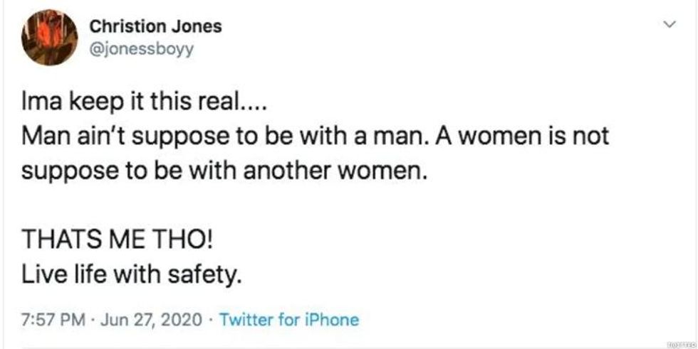 CFL Edmonton Eskimos cut Christion Jones following homophobic Twitter rant.