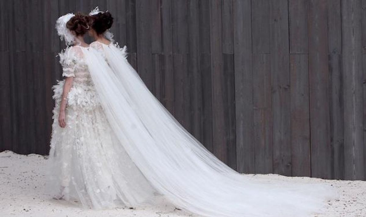 Two Brides Close The Chanel Couture Show