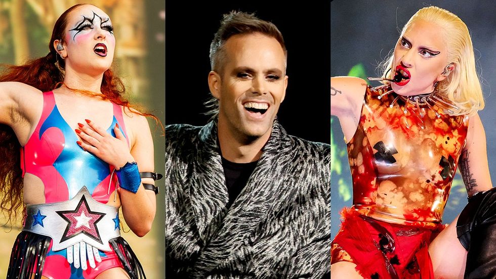 Chappell Roan performs during 2024 Lollapalooza Festival Host Justin Tranter at the 66th Grammy Awards Premiere Ceremony Lady Gaga performs onstage during The Chromatica Ball Tour 2022