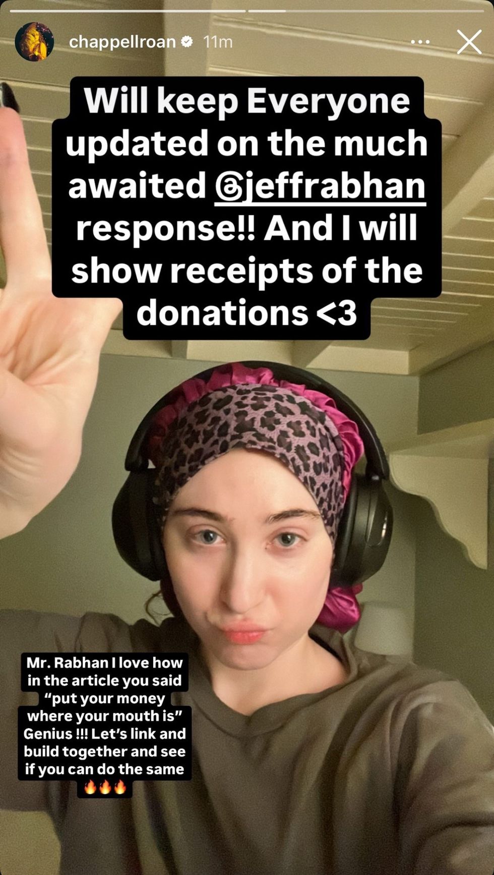 Chappell Roan via Instagram story