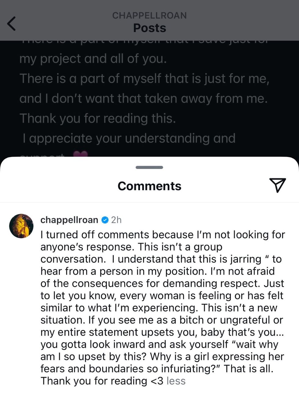 Chappell Roan via Instagram