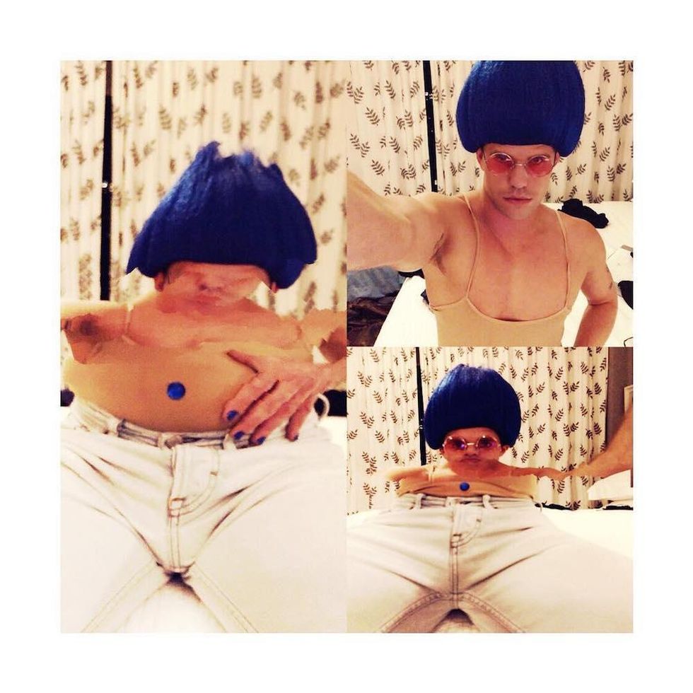 Charlie Carver as a Troll doll