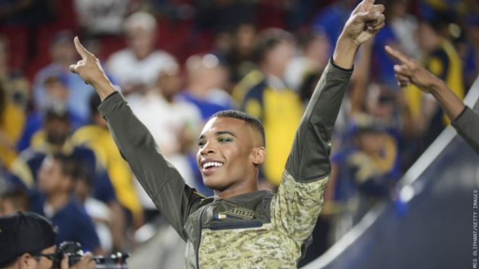 Check Out These Thirsty Pics of L.A. Rams Cheerleader Napoleon Jinnies