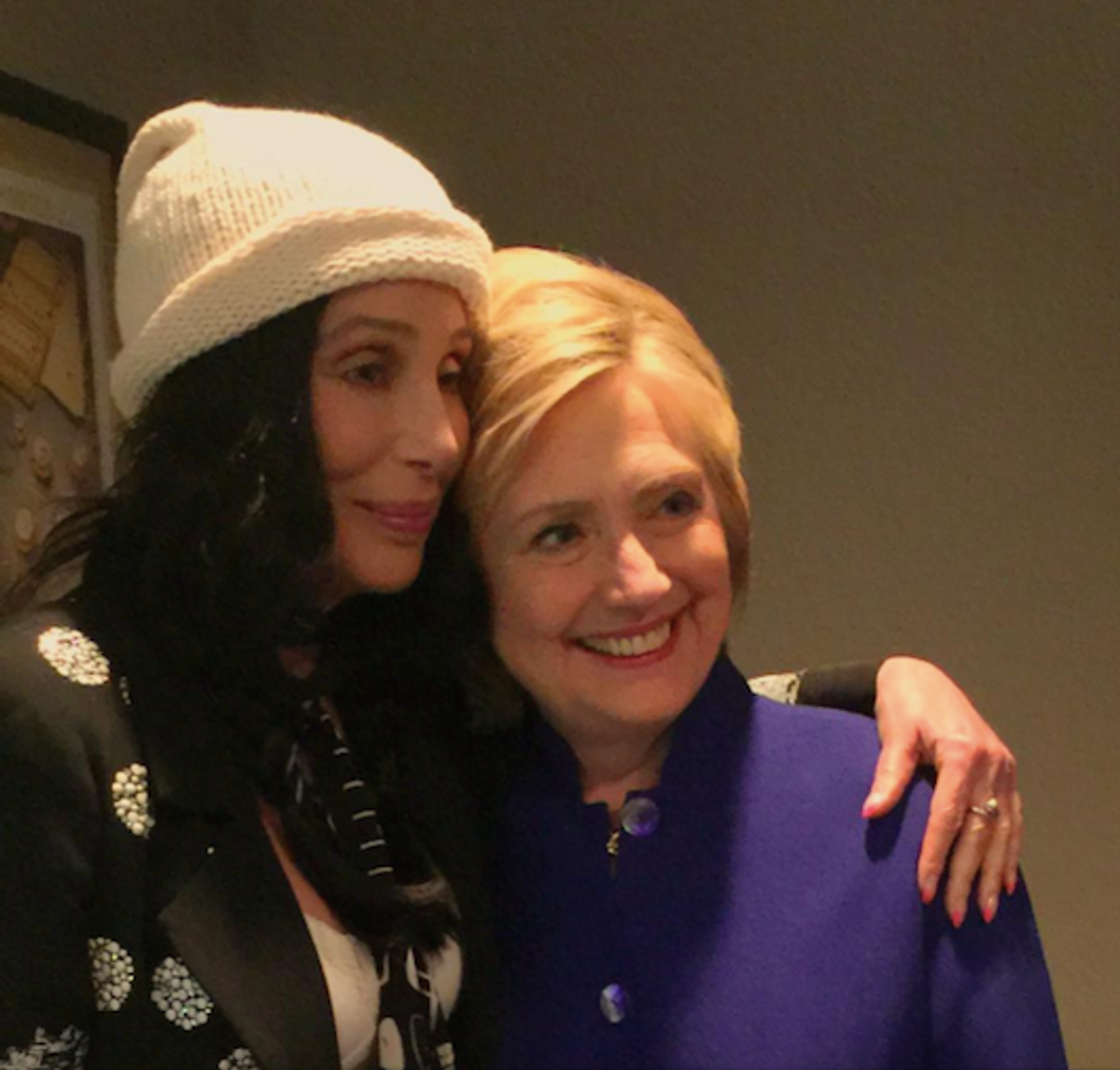 Cher and Hillary Clinton 
