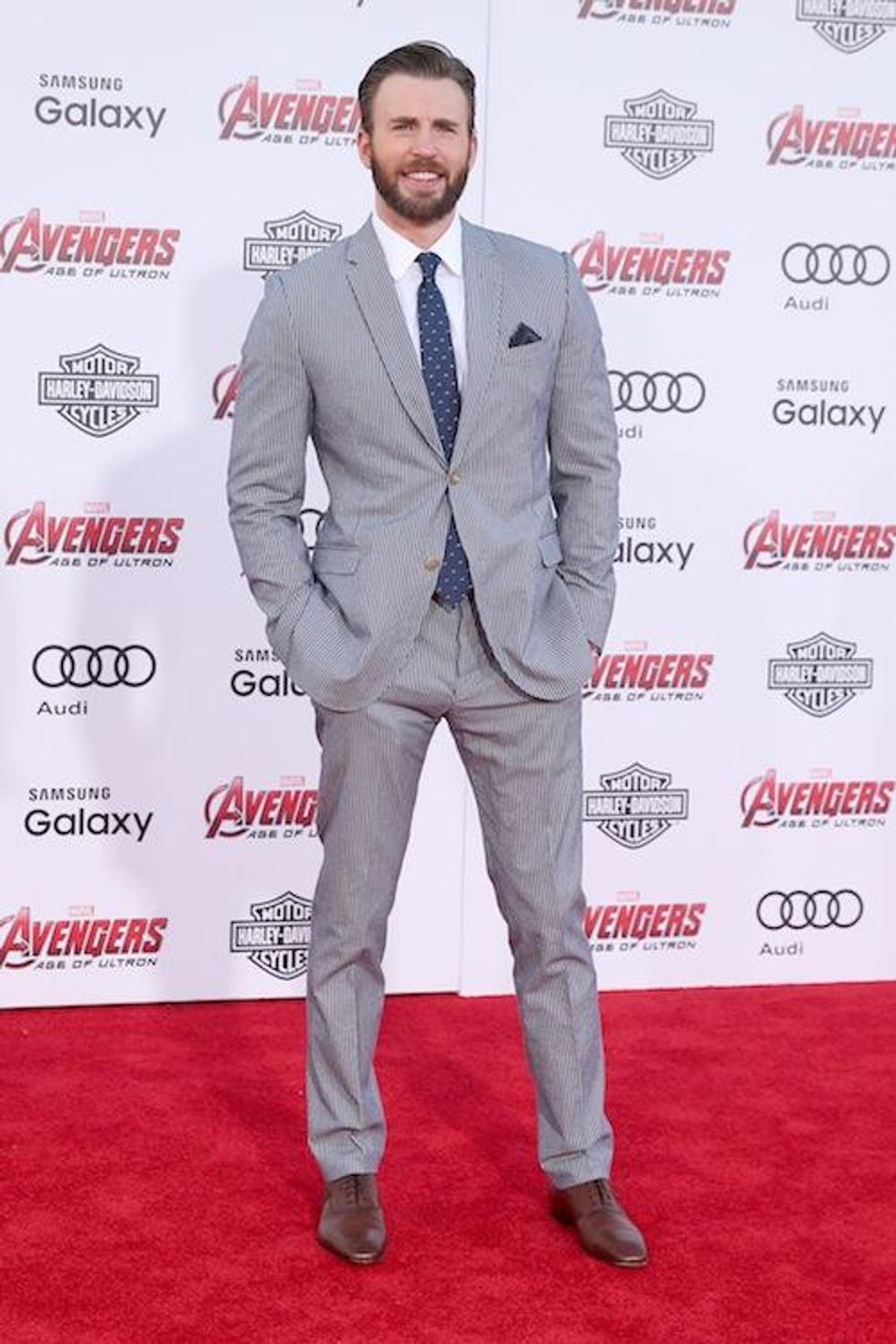 Chris Evans Gucci suit