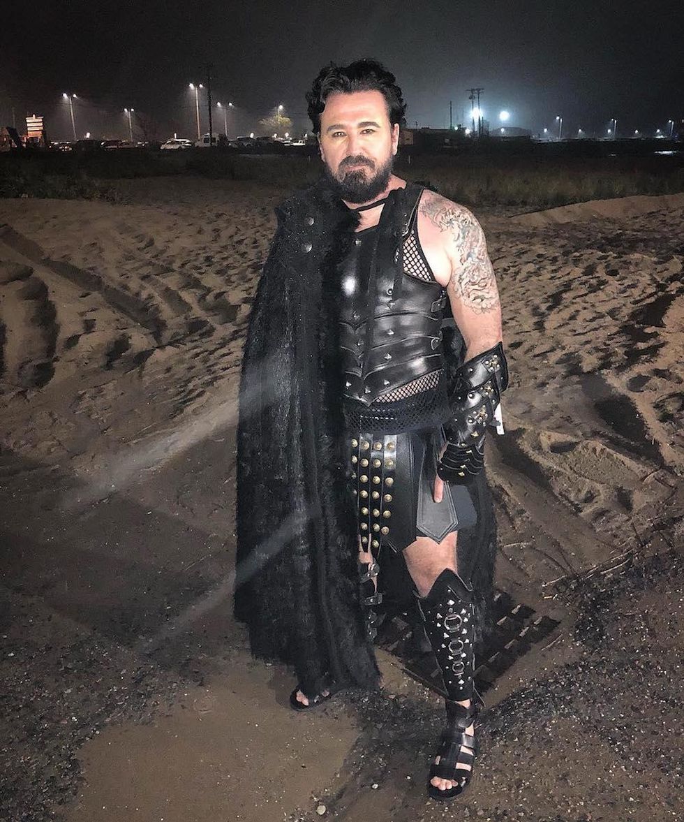 Chris Salgardo as a gladiator