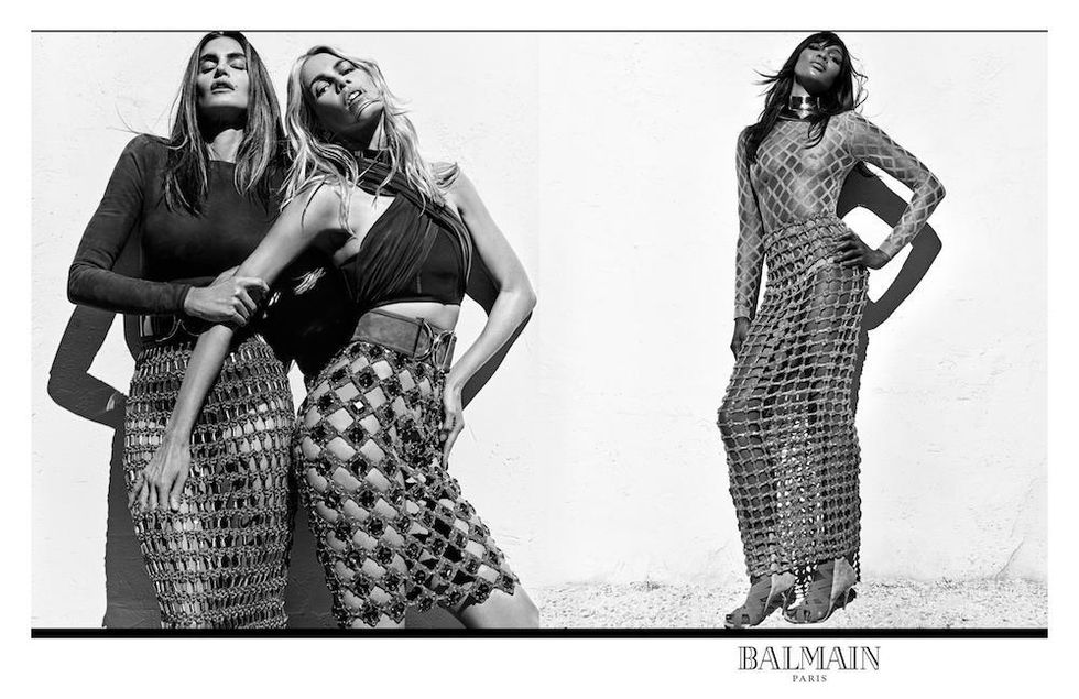 Cindy, Naomi and Claudia for Balmain's Spring-Summer 2016 Campaign