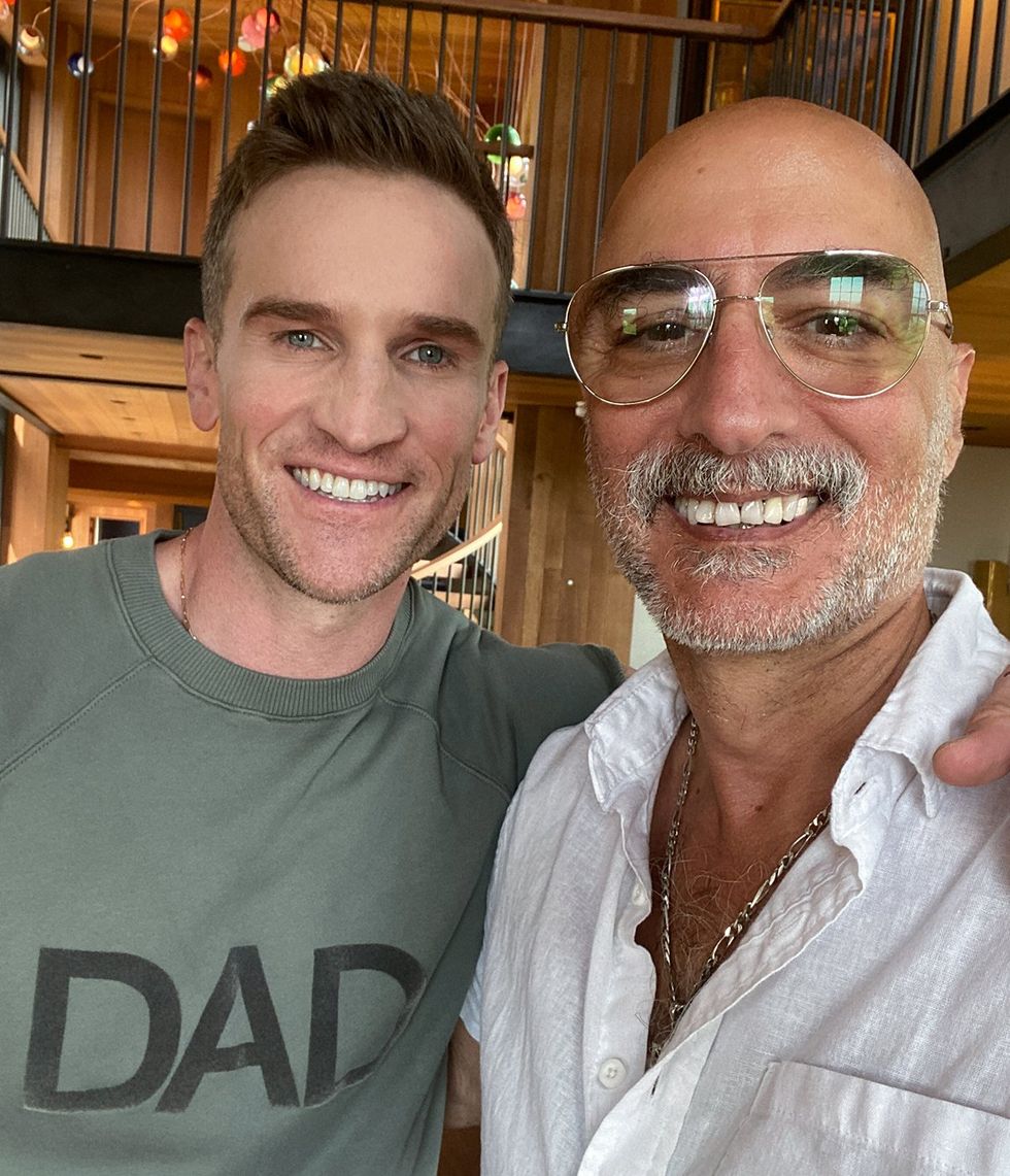 Claybourne Elder and Ron Amato take a selfie during the photoshoot