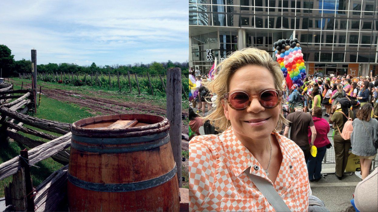 Closson Chase Vineyard in Hiller, Ontario; Tracy E. Gilchrist at Toronto Pride 2024 in Toronto, Canada