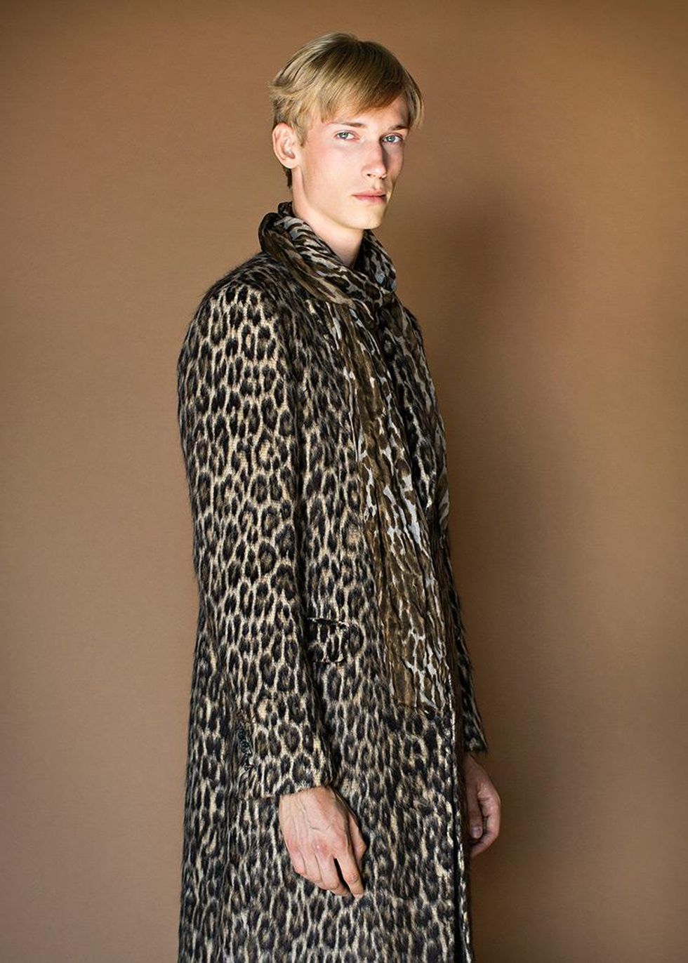 Coat, $2,498, and scarf, $198, by
John Varvatos