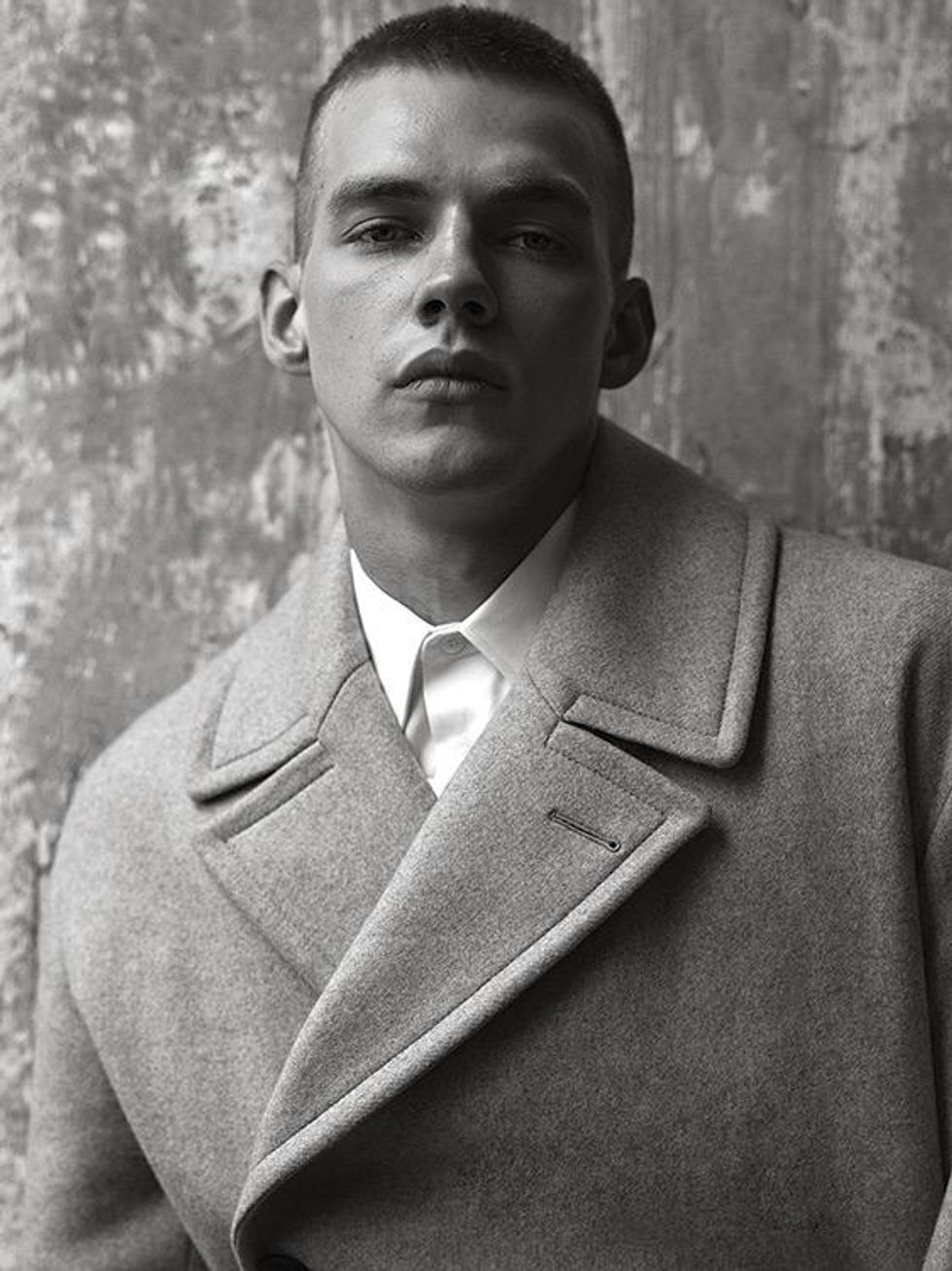 Coat and shirt by Hermès.