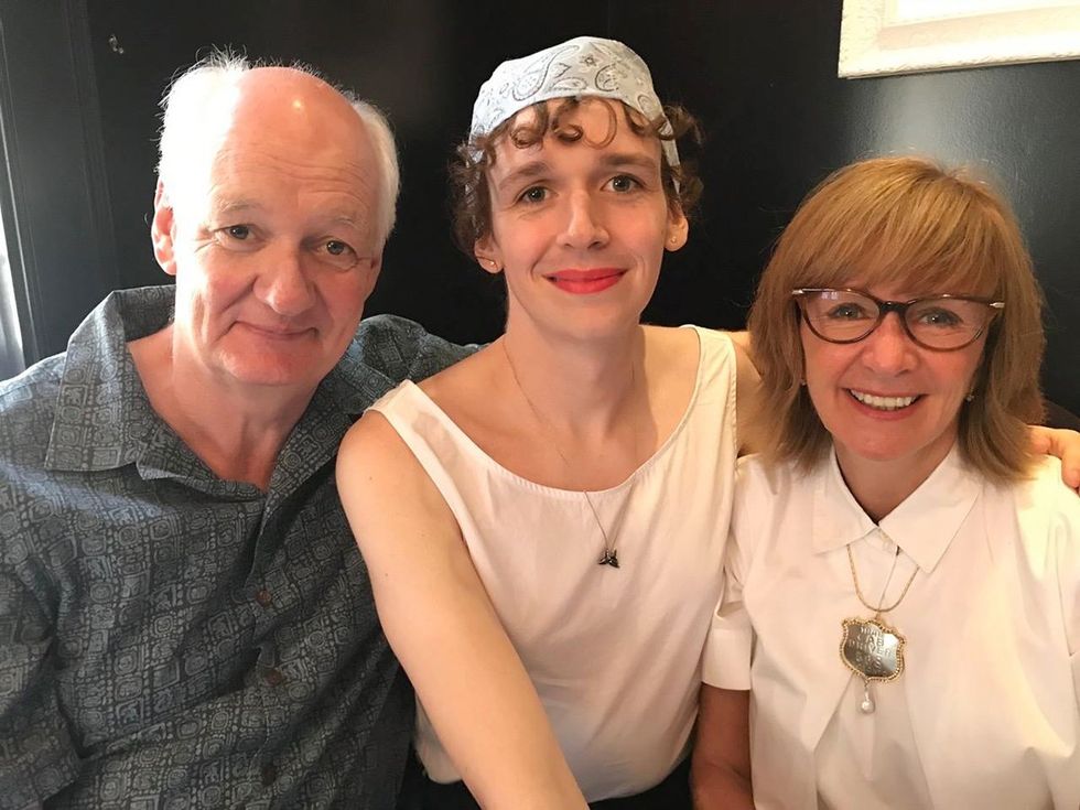 Colin Mochrie with his wife and daughter