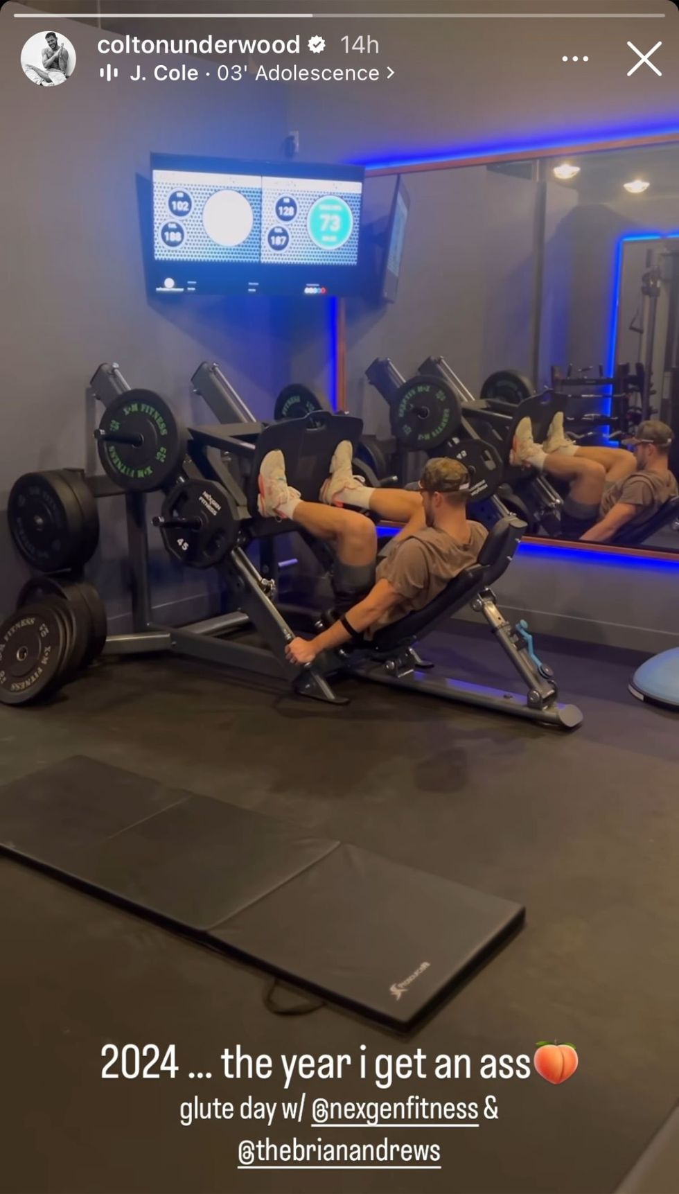 Colton Underwood via Instagram story