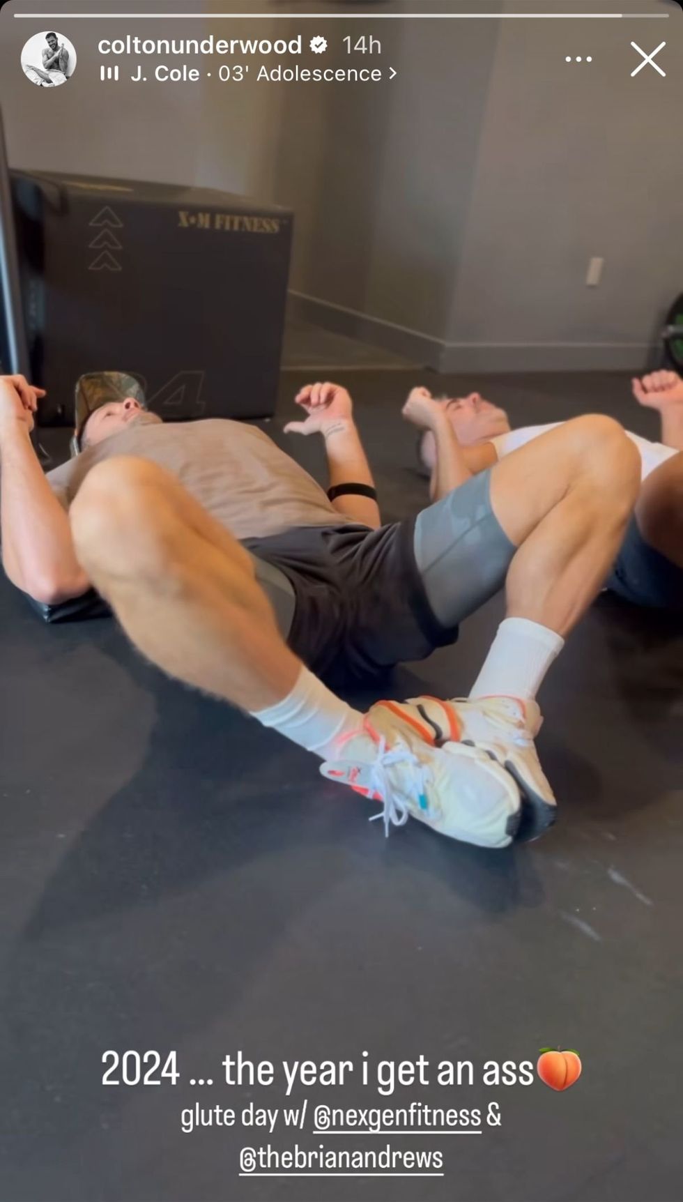 Colton Underwood via Instagram story