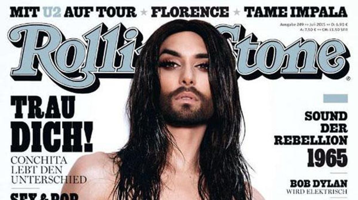 conchita wurst on cover of german rolling stone