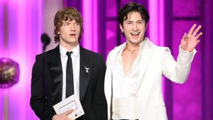 22 times Heated Rivalry's Hudson Williams and Connor Storrie had us gagging at the Globes