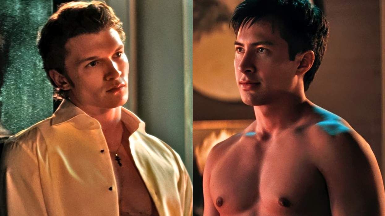 Connor Storrie as Ilya Rozanov; Hudson Williams as Shane Hollander on Heated Rivalry