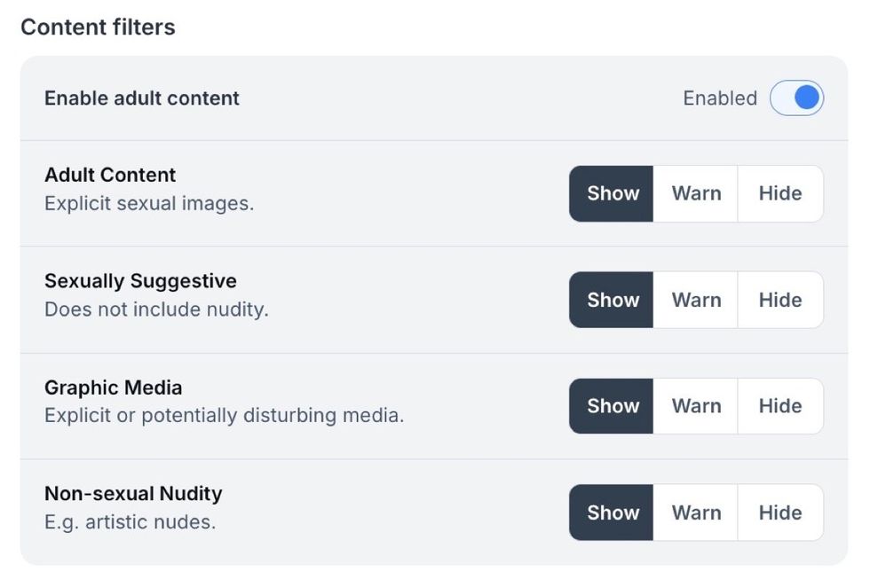 Content Filters on Bluesky