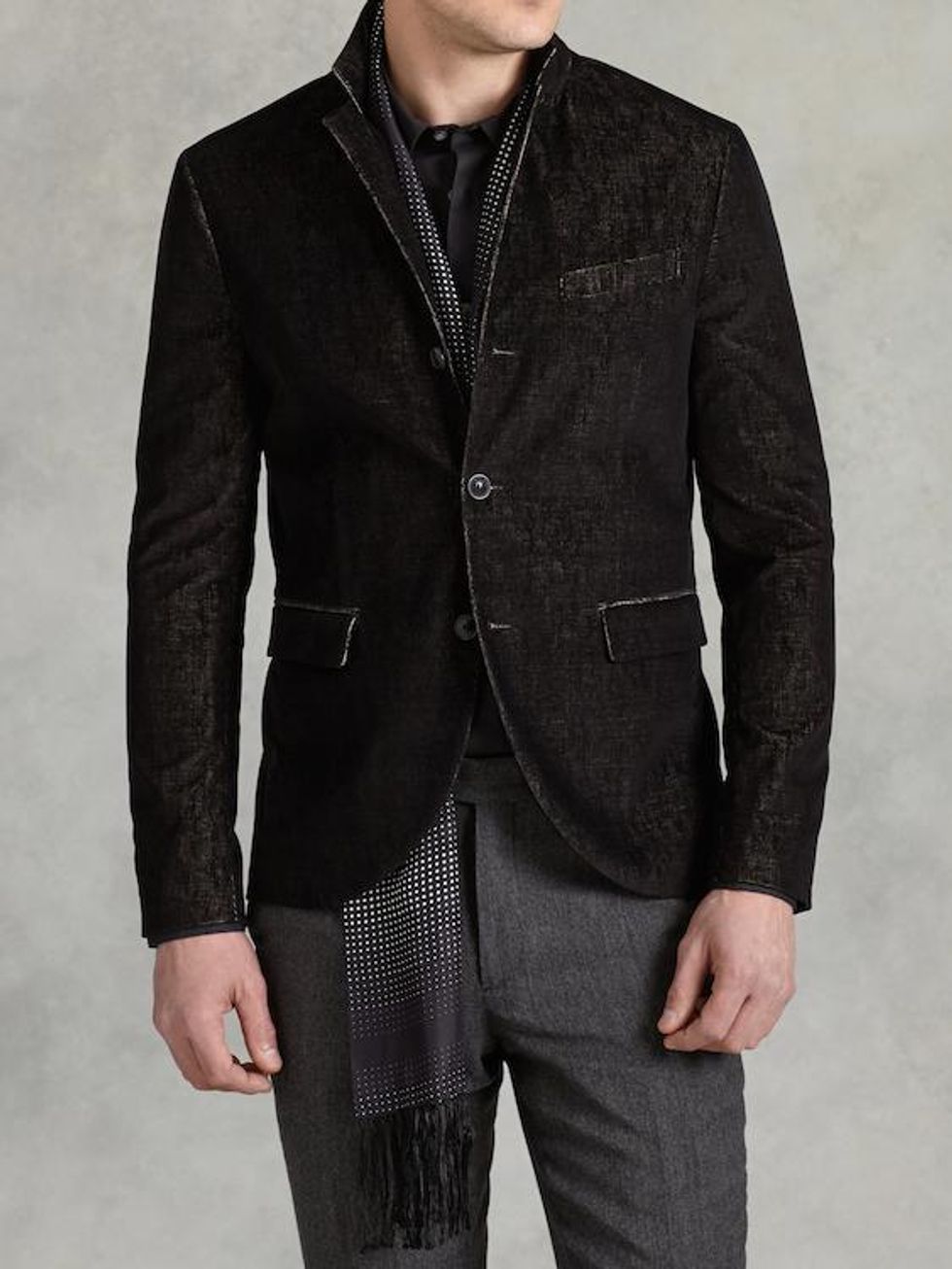 Convertible Notch Lapel Jacket (With Rivet)