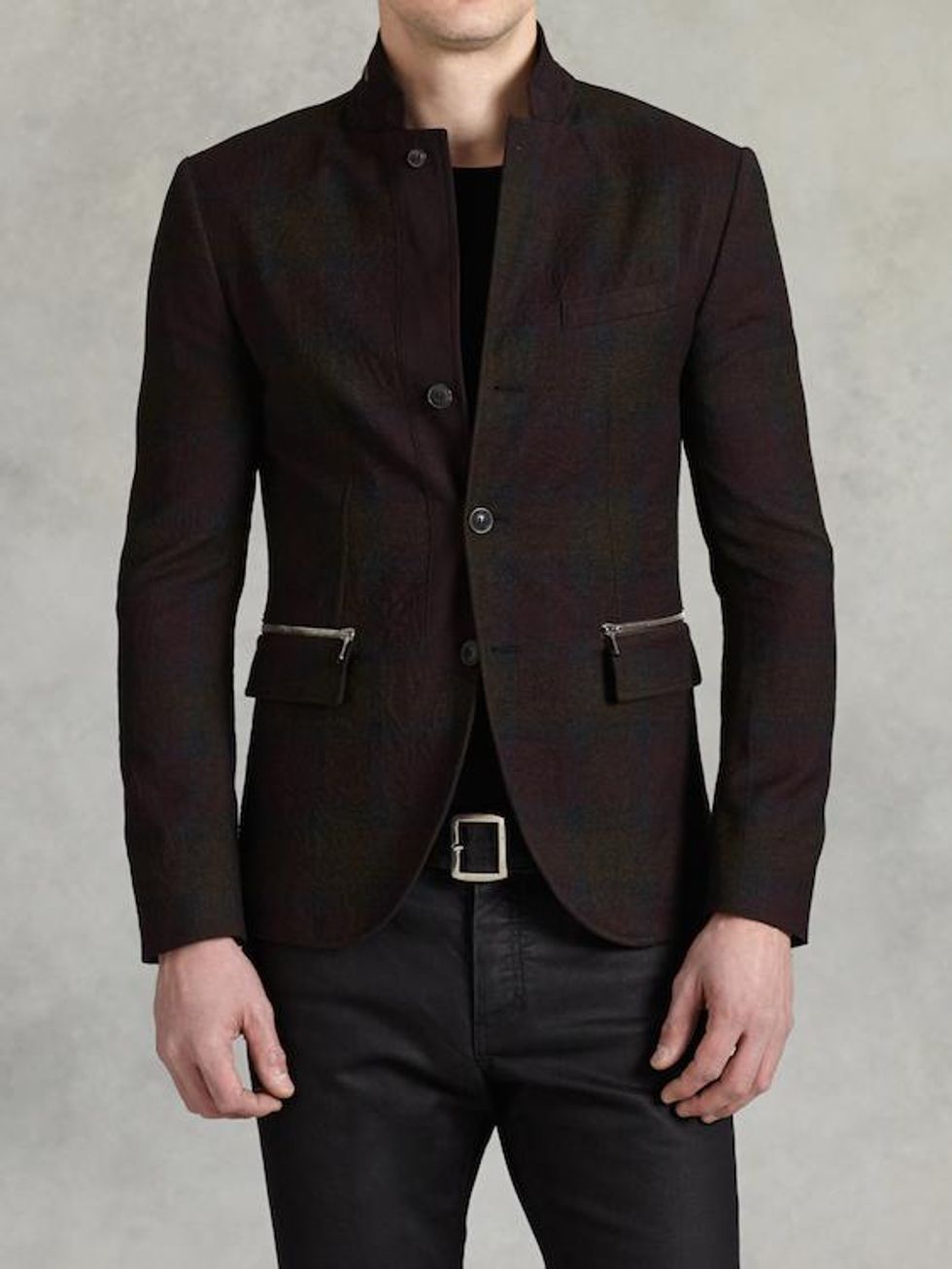 Convertible Notch Lapel Jacket (With Zips)