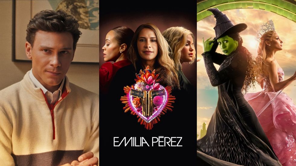 Cooper Koch on Monsters: The Lyle and Erik Menendez Story; Zoe Saldaña, Karla Sofía Gascón, Selena Gomez in Emilia Pérez; Cynthia Erivo and Ariana Grande in Wicked