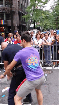 cop dance nyc gay pride gif