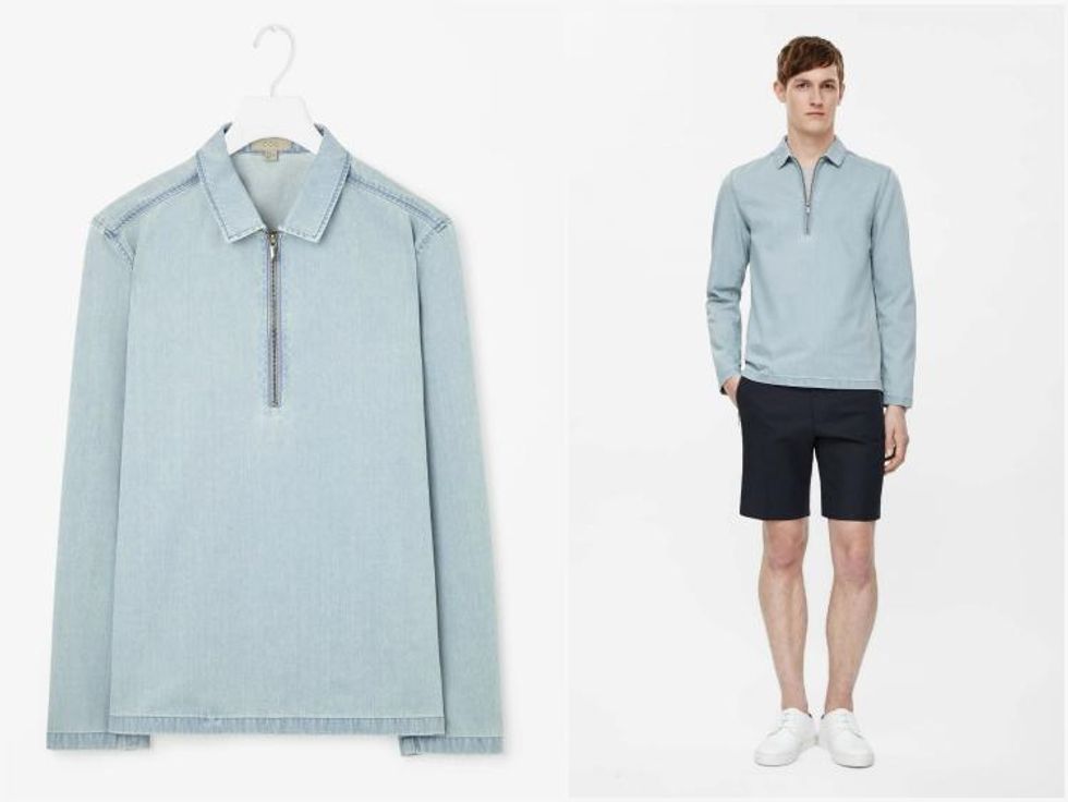 COS denim tunic shirt