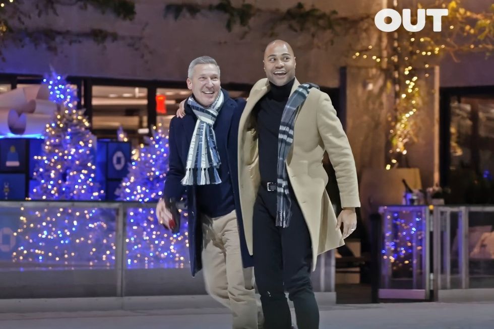 Craig Buchholz and Sebastian West at the Rockefeller Center ice rink