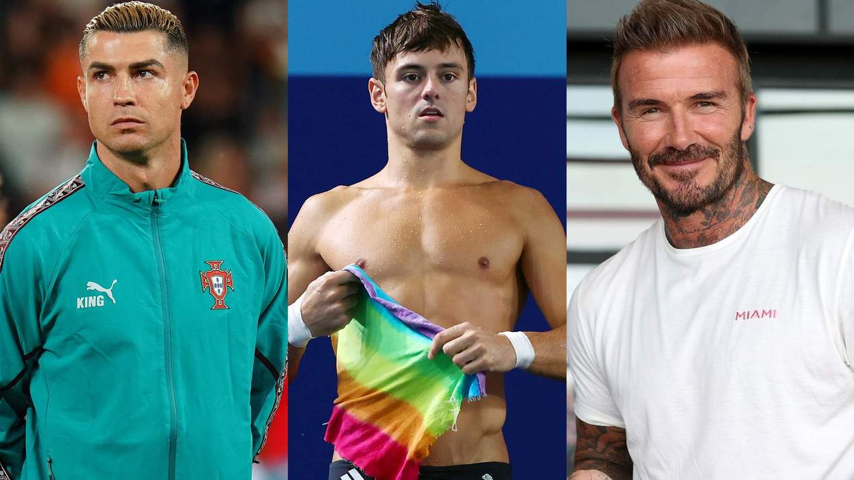 Cristiano Renaldo, Tom Daley, and David Beckham.