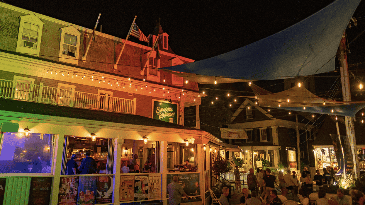 Crown and Anchor night exterior photo.