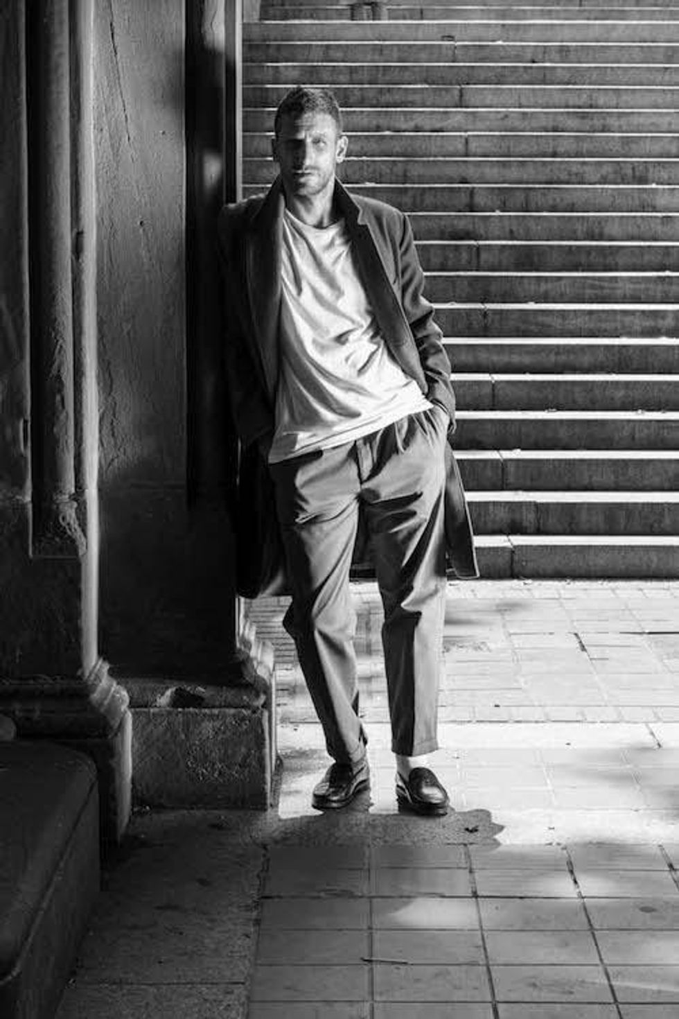 Curtis Kulig X Topman Wool Coat Chino Bw