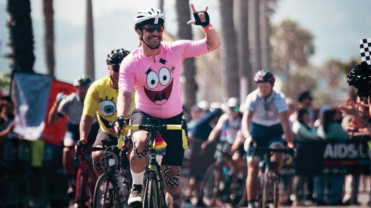 cyclists in the AIDS Lifecycle event