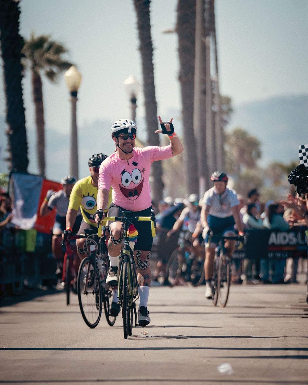 cyclists in the AIDS Lifecycle event