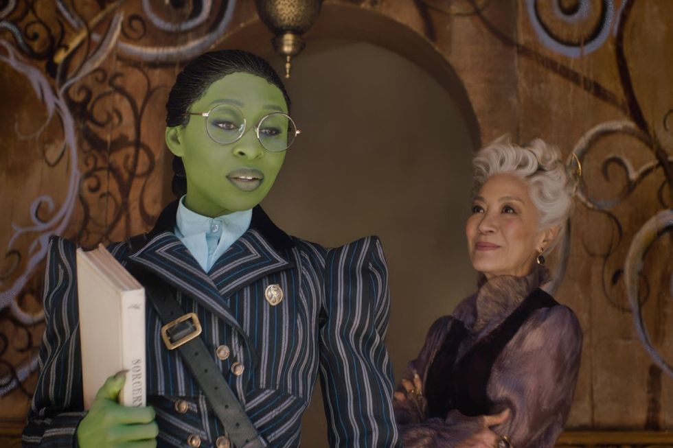 Cynthia Erivo and Michelle Yeoh in Wicked