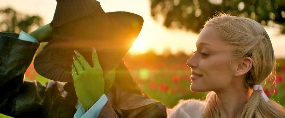 Cynthia Erivo as Elphaba and Ariana Grande as Glinda in the Wicked movies