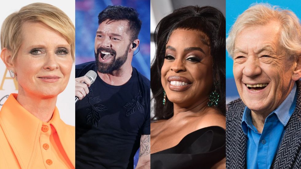 Cynthia Nixon, ricky martin, niecy nash, ian mckellen