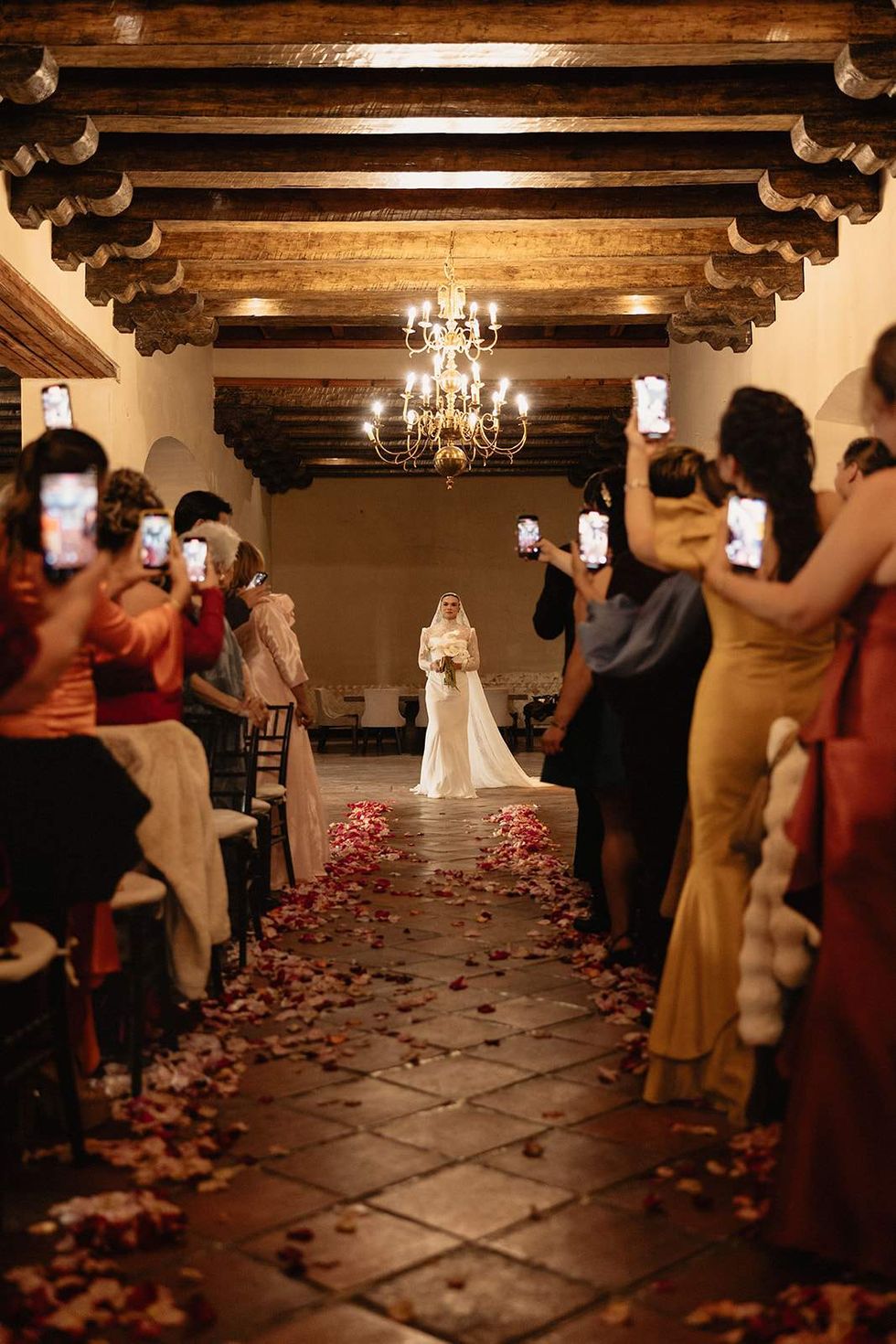 Damian Terriquez walking down the aisle at their wedding