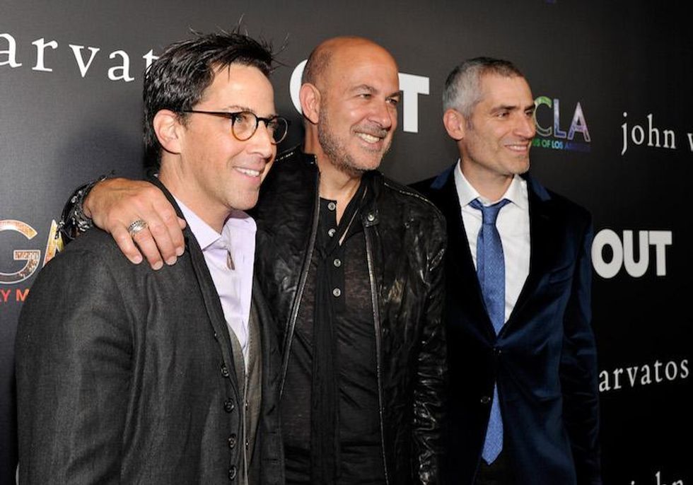 Dan Bucatinsky, John Varvatos, and Aaron Hicklin