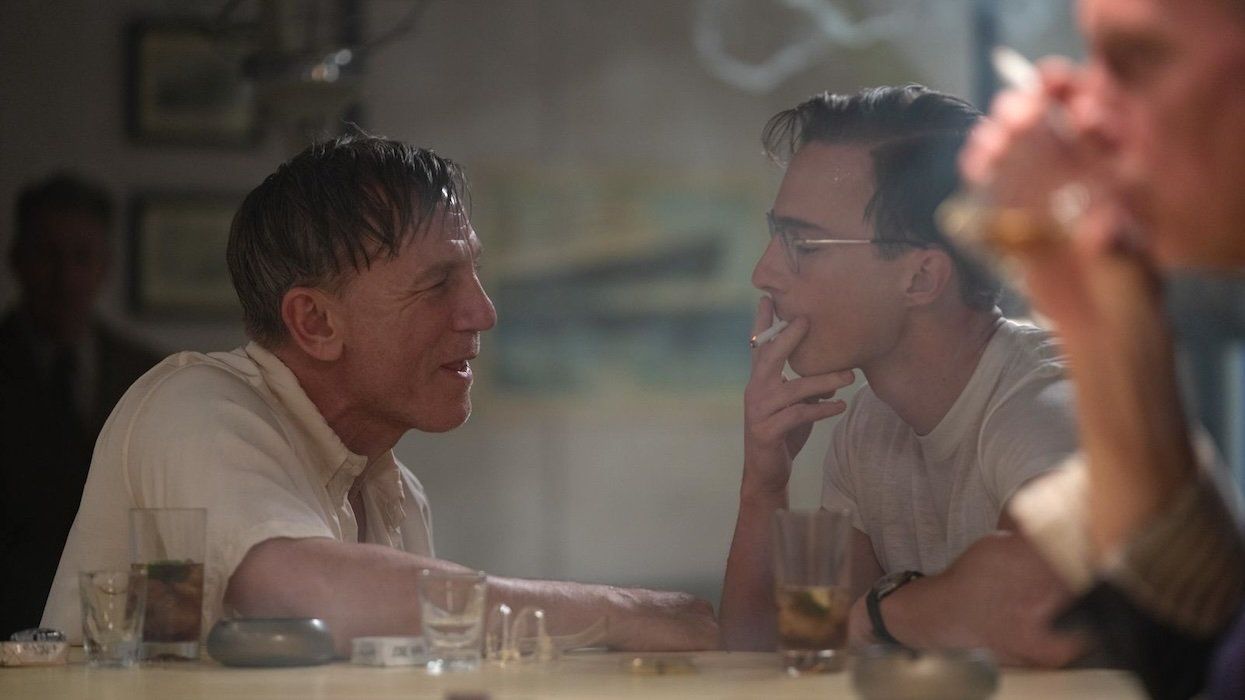 Daniel Craig as Lee and Drew Starkey as Eugene in Luca Guadagnino's Queer