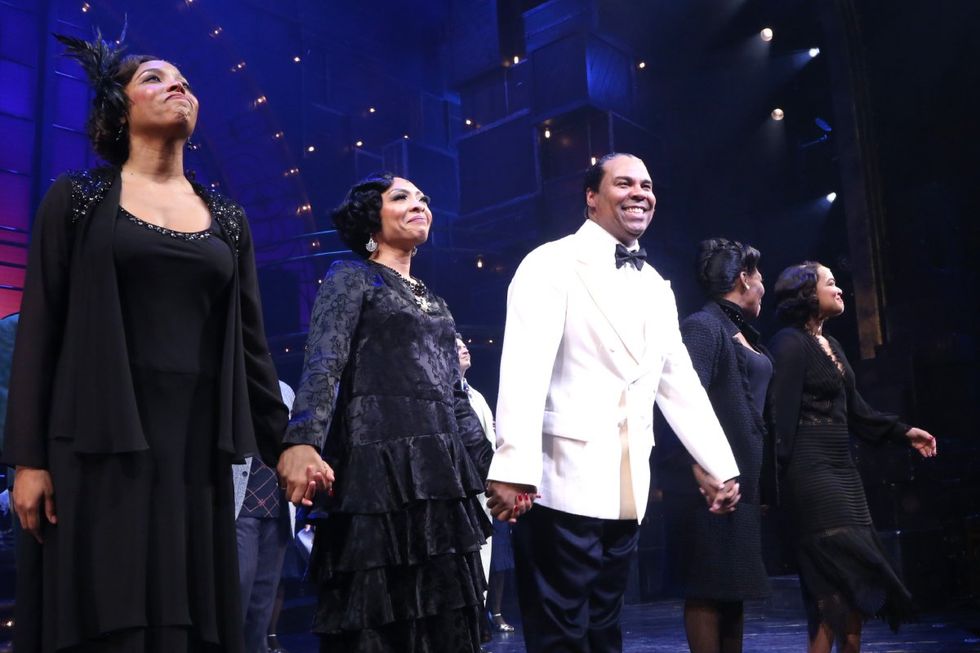 Darlesia Cearcy, Jennie Harney-Fleming, James Monroe Iglehart, Kim Exum, and Dionne Figgins in A Wonderful World
